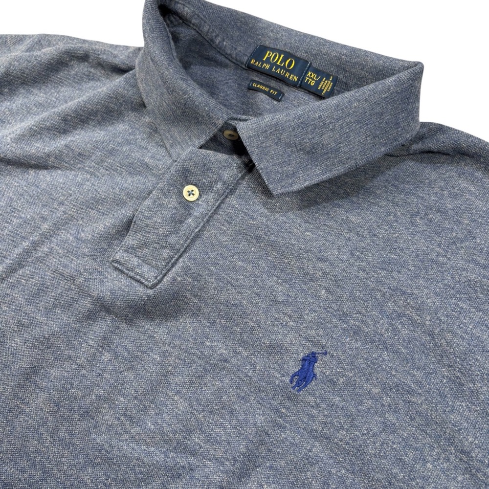 Polo‎ Ralph Lauren XXL Polo Shirt preppy old money blue heather classic fit